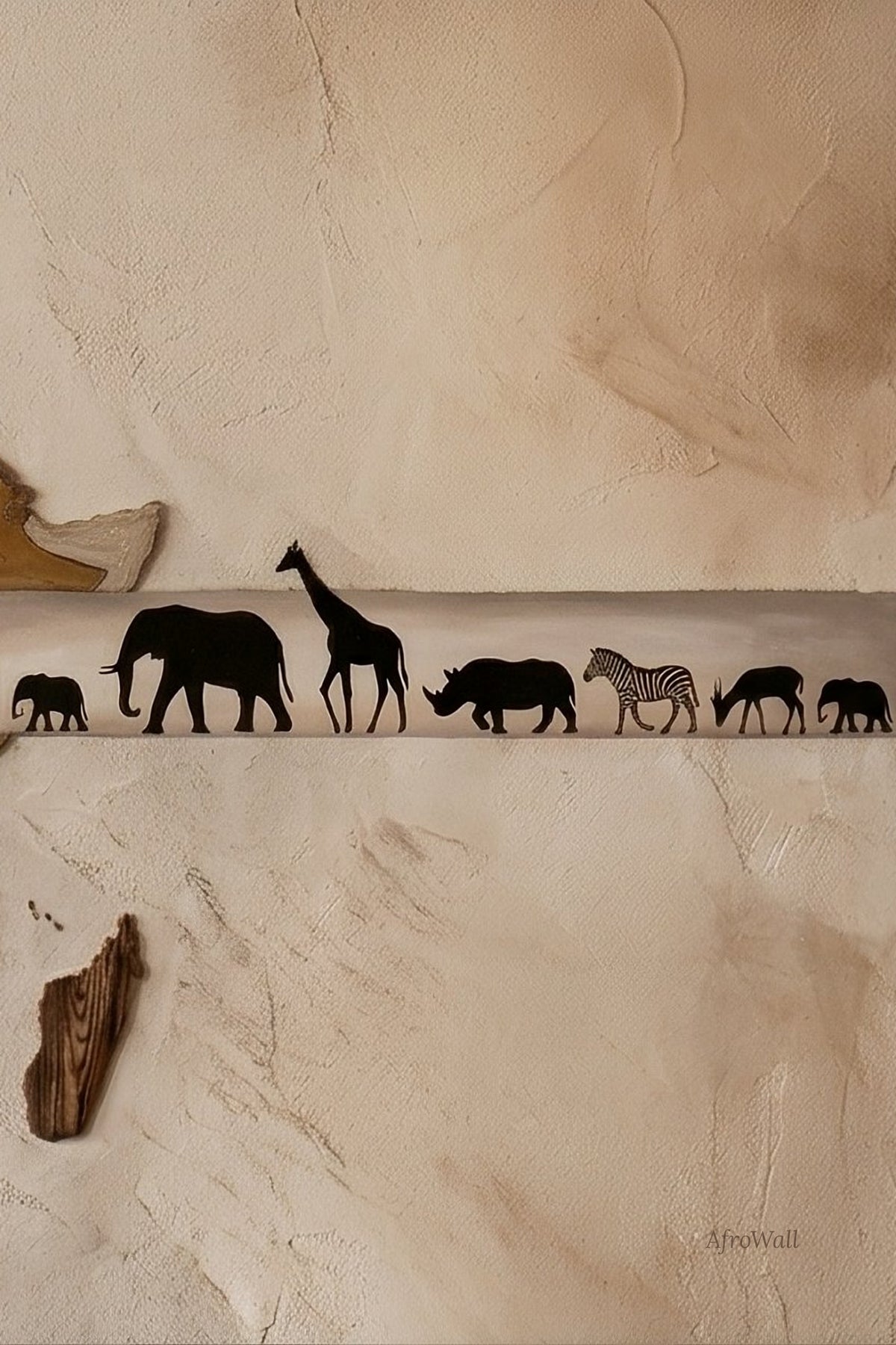 Triptyque Safari · Le Grand Voyage – détail d'une toile