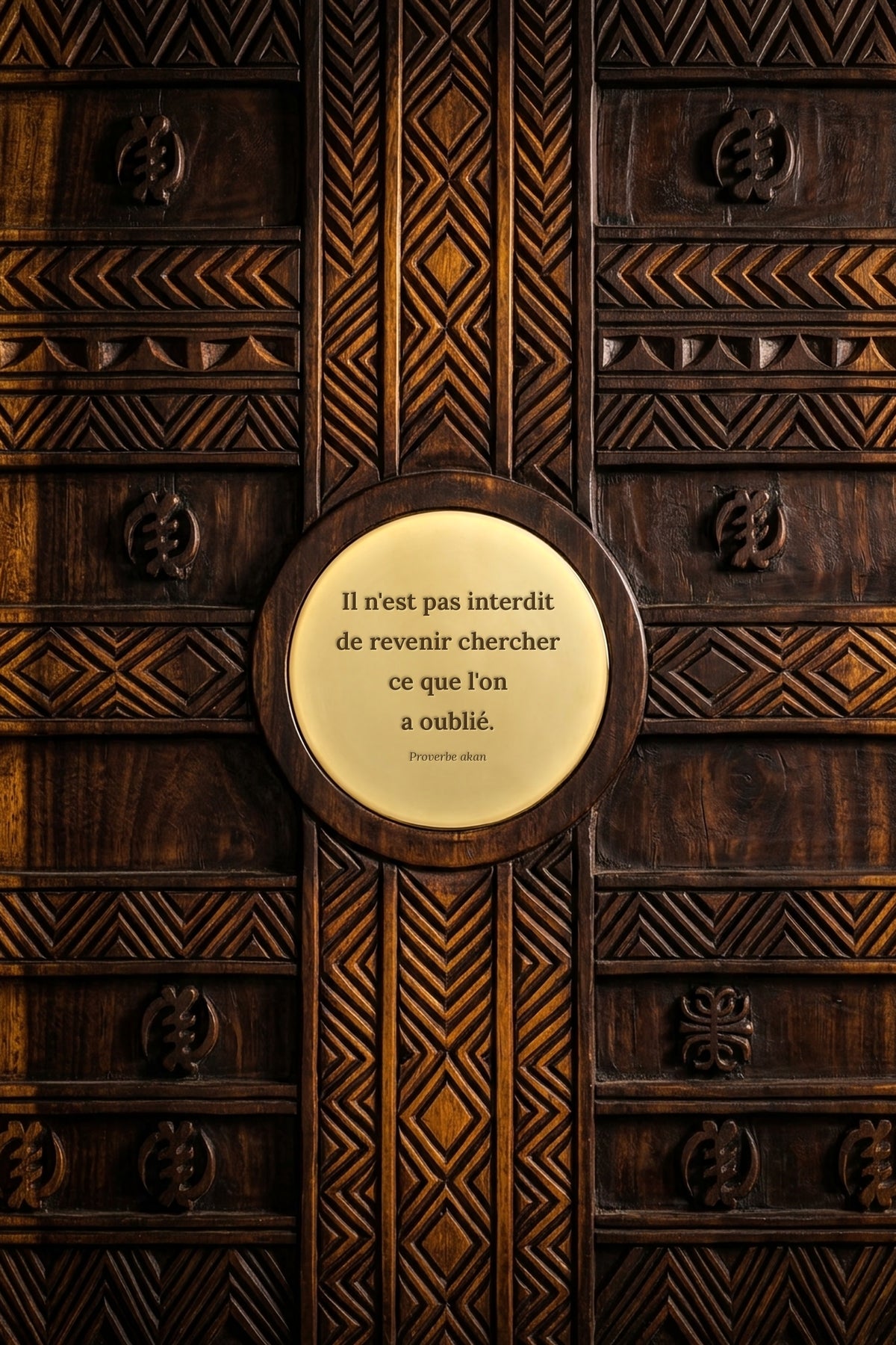 Triptyque Sankofa · Le Retour aux sources – détail d'une toile
