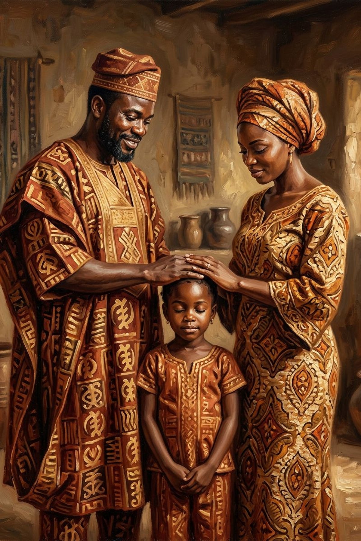 Triptyque Baraka · La Bénédiction – détail d'une toile