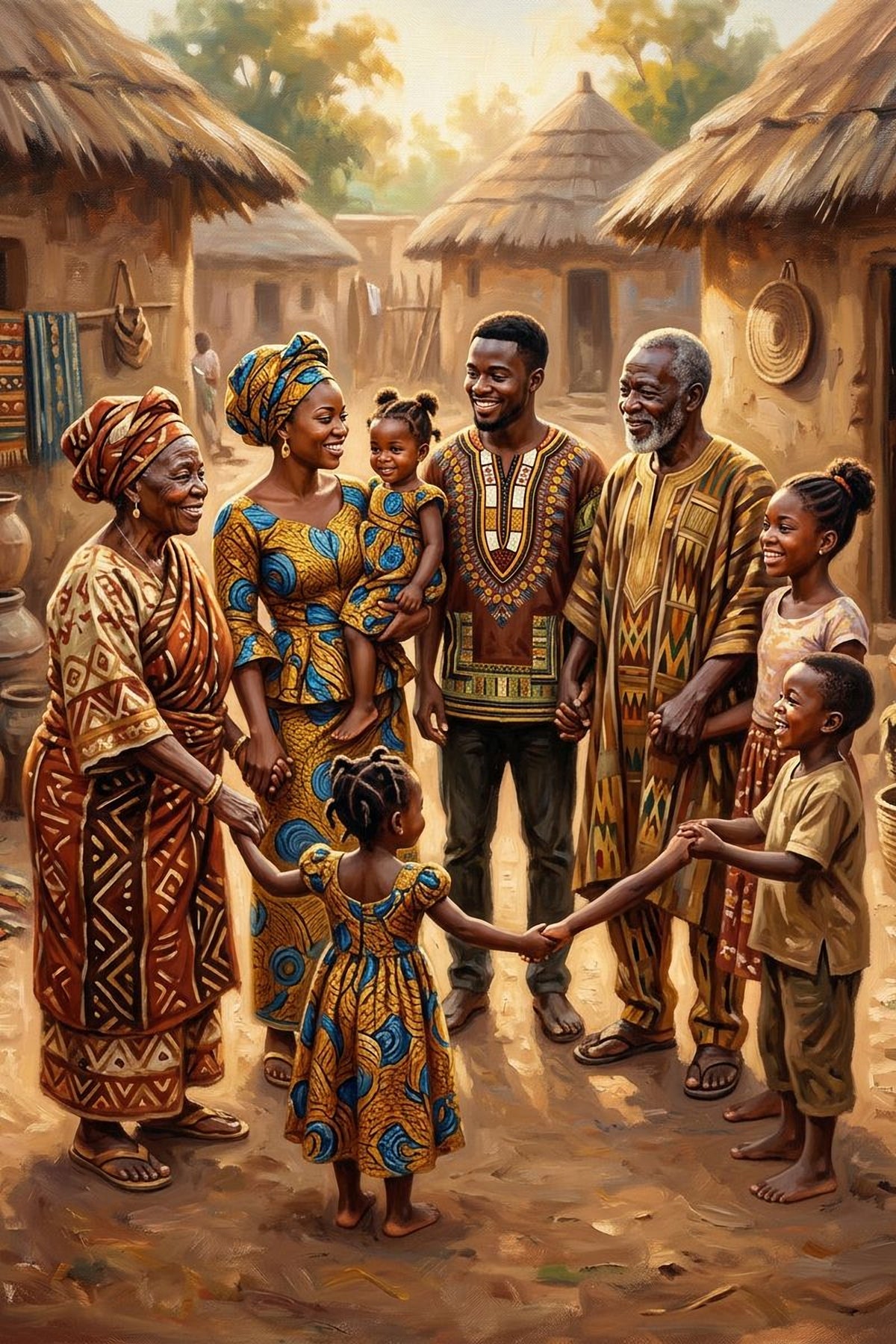 Triptyque Ubuntu · Ensemble – détail d'une toile