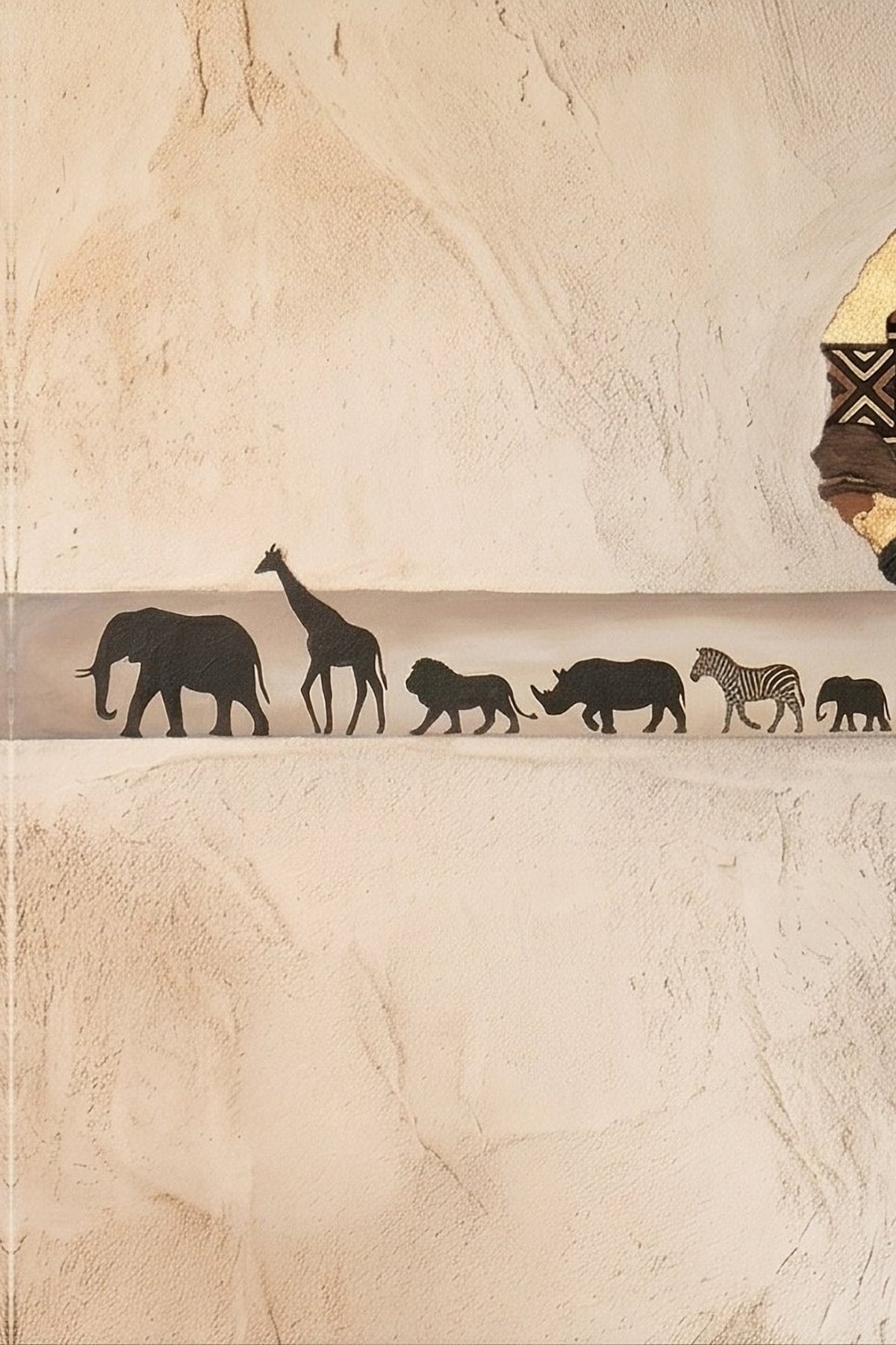 Triptyque Safari · Le Grand Voyage – détail d'une toile