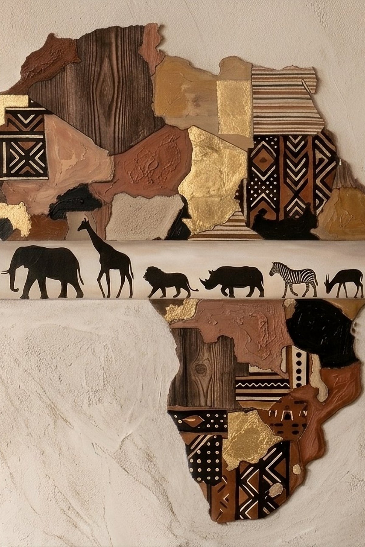 Triptyque Safari · Le Grand Voyage – détail d'une toile